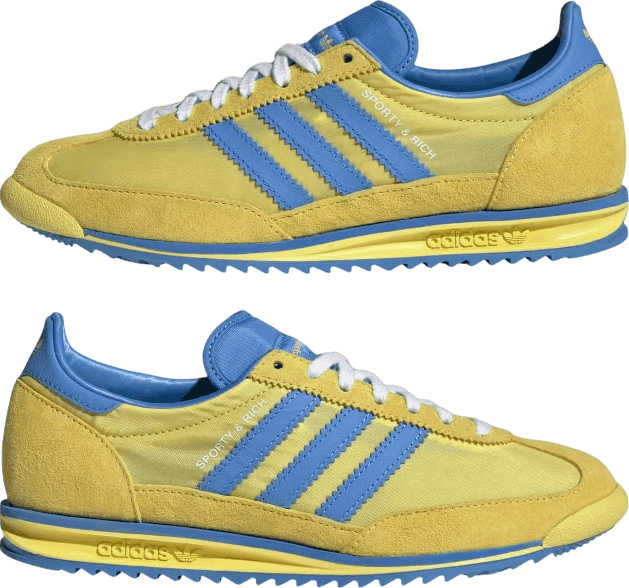 Sporty & Rich x Adidas SL72 "Light Yellow/Real Blue"