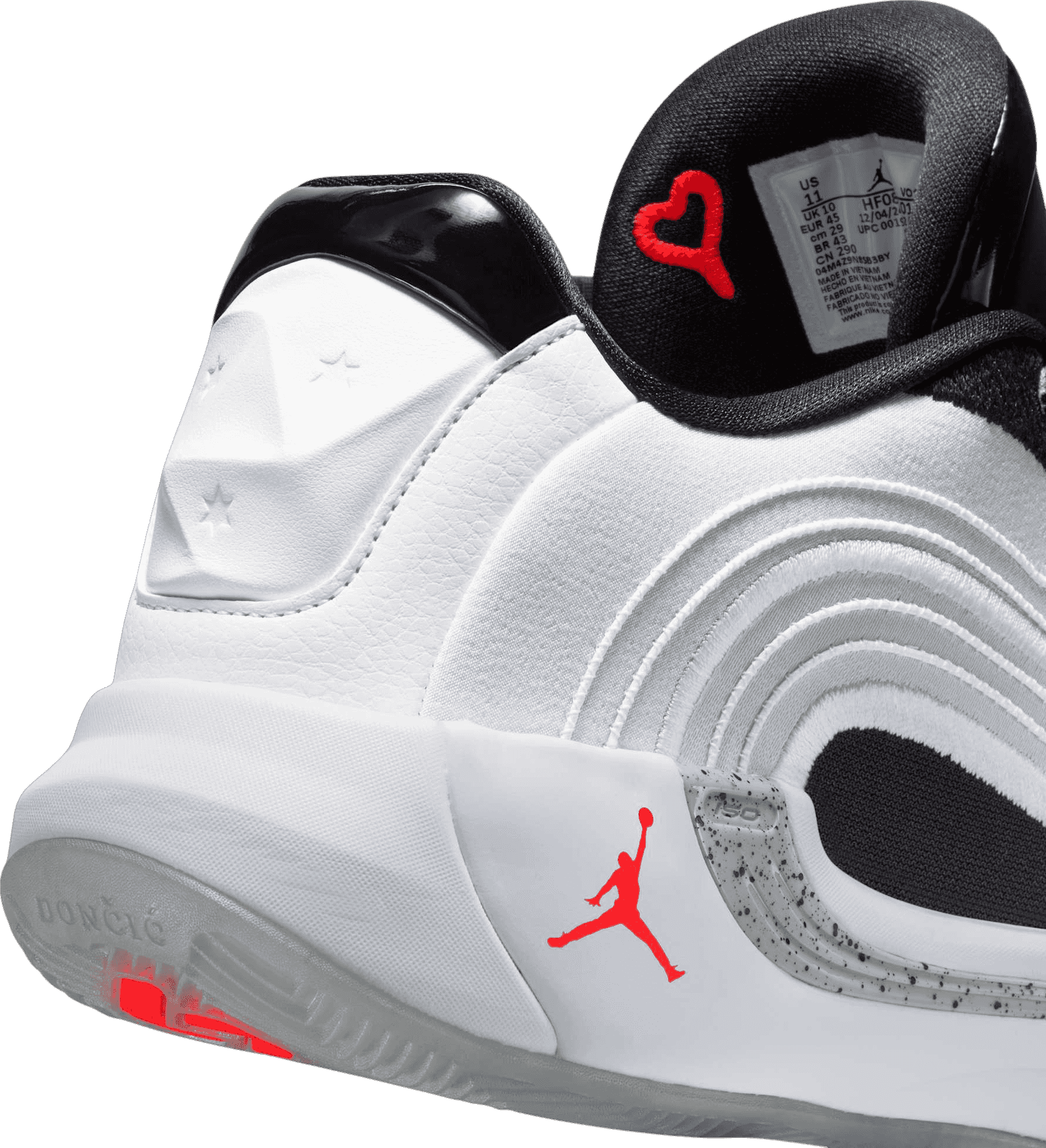 Jordan Luka 4 White/Bright Crimson