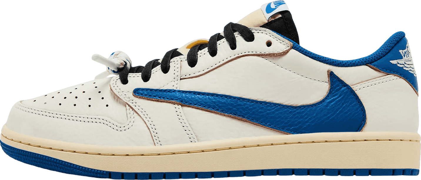 Travis Scott x Fragment x Air Jordan 1 Low Sail Military Blue