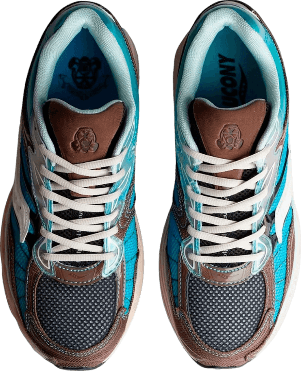 Foot Patrol x Saucony Progrid OMNI 9 Blue/Brown