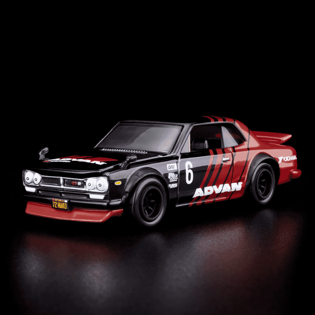 Hot Wheels RLC 1972 Skyline H/T 2000GT-R Black/Red