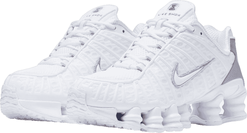 Nike Shox TL White Metallic Silver Max Orange (W)
