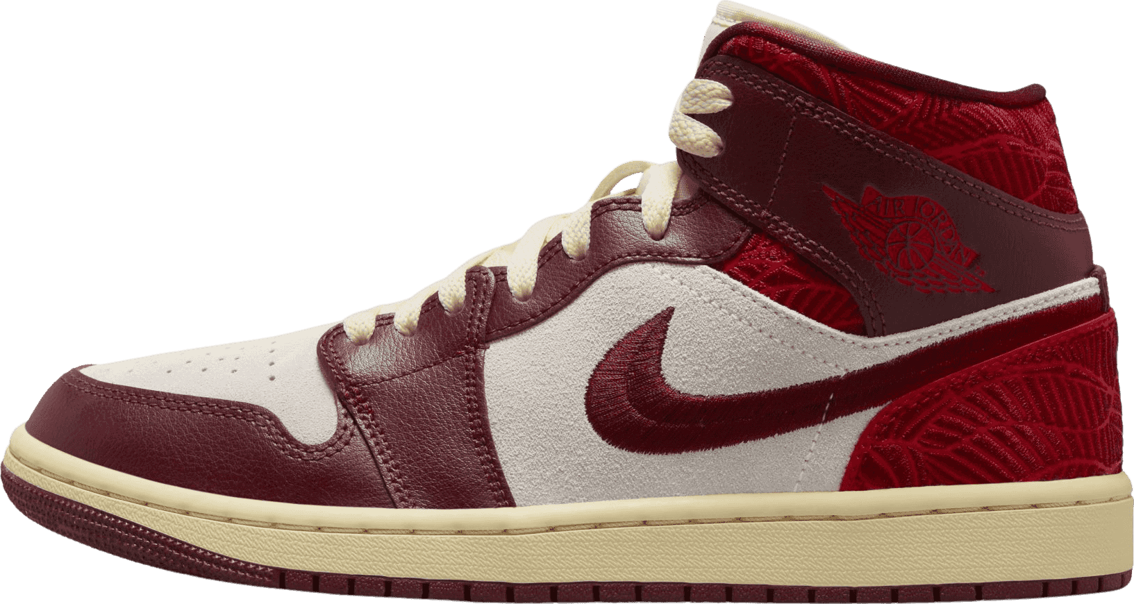 Air Jordan 1 Mid Tiki Leaf Team Red (W)