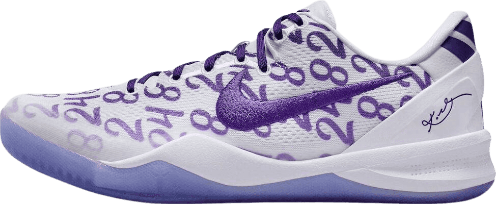 Kobe shoes purple and white outlet