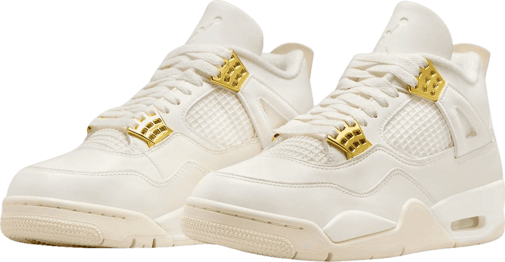 Jordan 4 white and gold online
