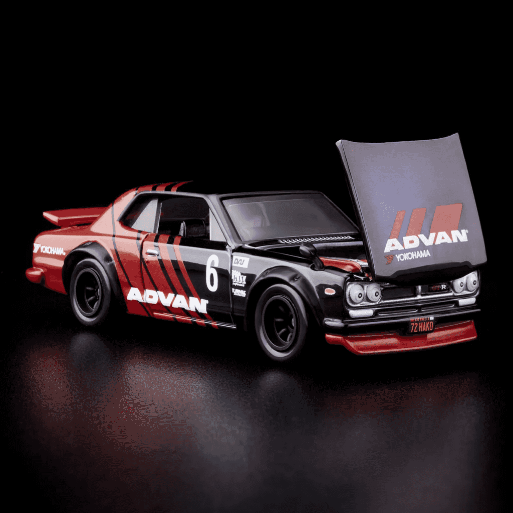 Hot Wheels RLC 1972 Skyline H/T 2000GT-R Black/Red