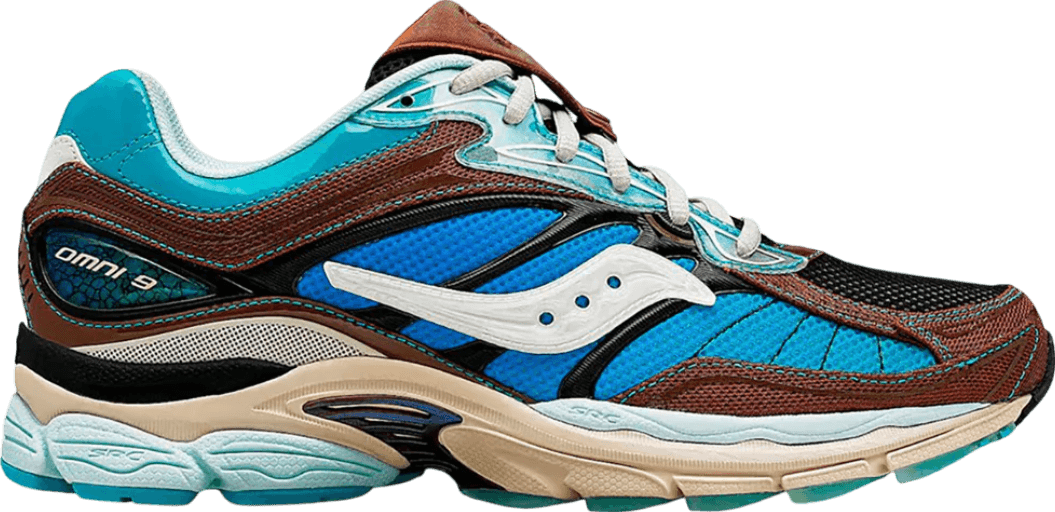 Foot Patrol x Saucony Progrid OMNI 9 Blue/Brown
