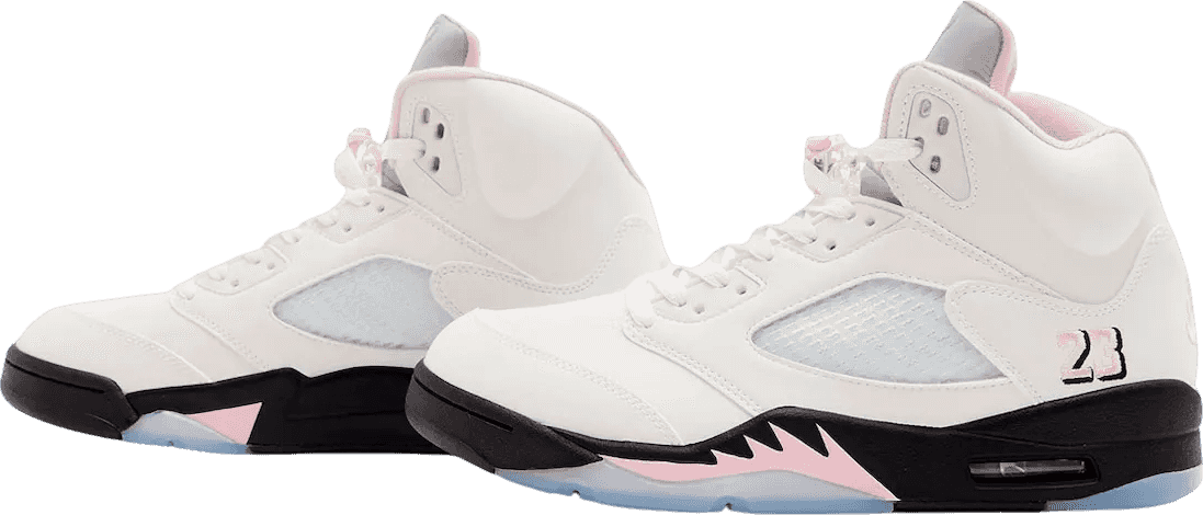 Air Jordan 5 White/Medium Soft Pink