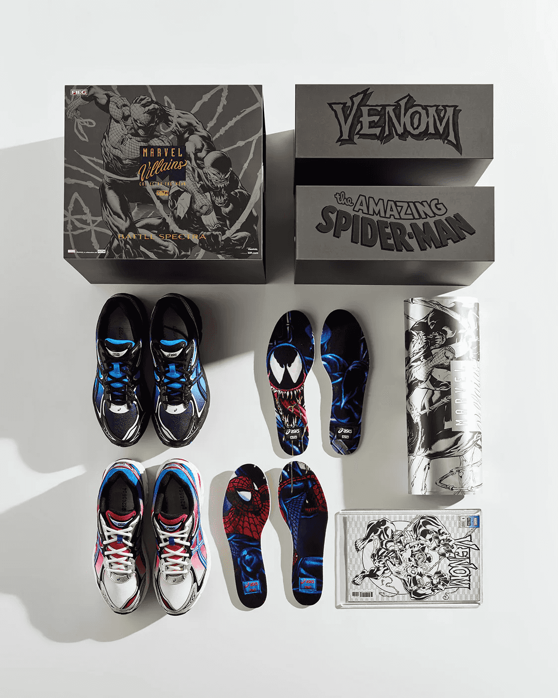 Kith x Marvel x Asics Battle Spectra Pack (Spider-Man and Venom GT-2160)