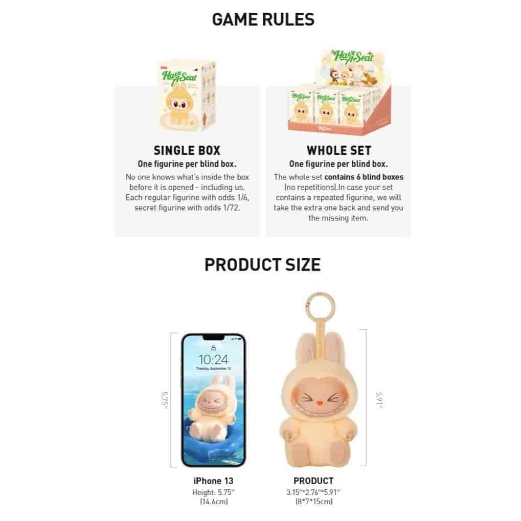 Labubu The Monsters Have a Seat Vinyl Plush Blind Box