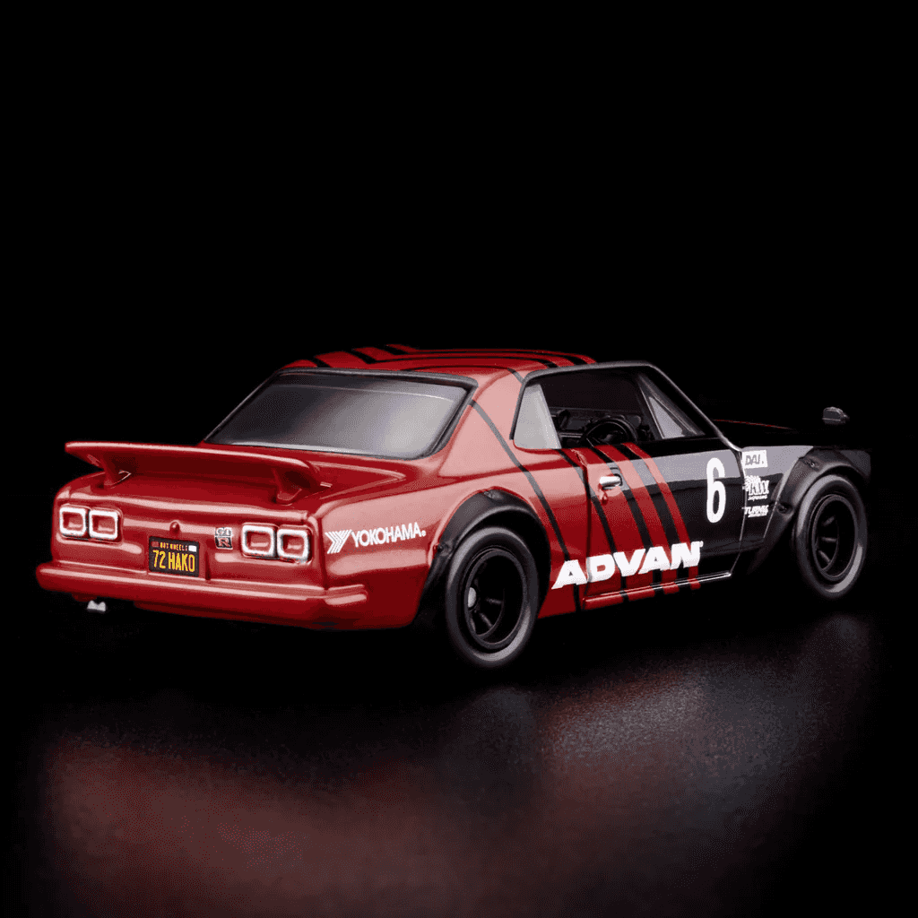 Hot Wheels RLC 1972 Skyline H/T 2000GT-R Black/Red