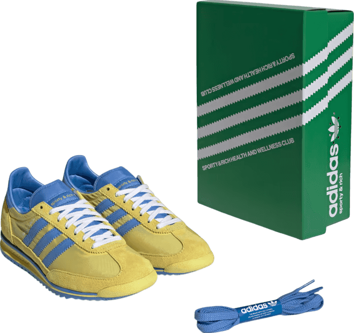 Sporty & Rich x Adidas SL72 "Light Yellow/Real Blue"