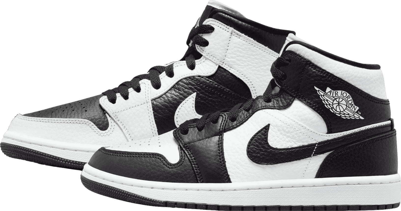 Air Jordan 1 Mid Split Black White (W)