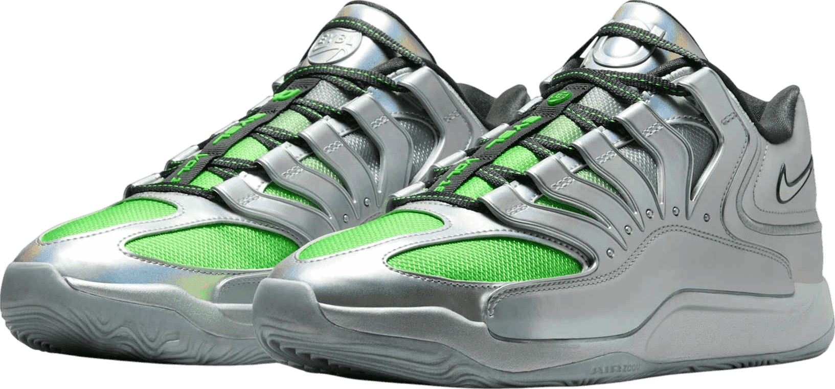 Nike KD 18 EYBL Metallic Silver/Green Strike