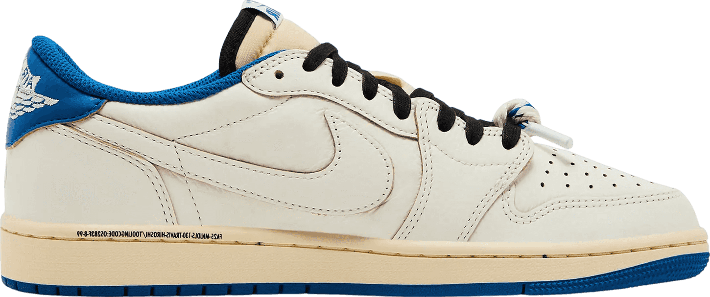 Travis Scott x Fragment x Air Jordan 1 Low Sail Military Blue