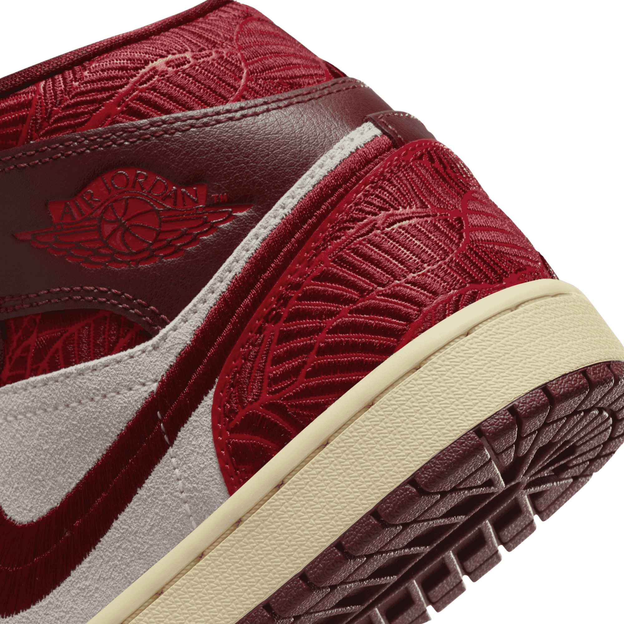 Air Jordan 1 Mid Tiki Leaf Team Red (W)