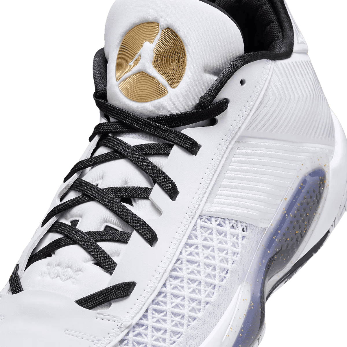 Jordan 38 Low White Metallic Gold Black
