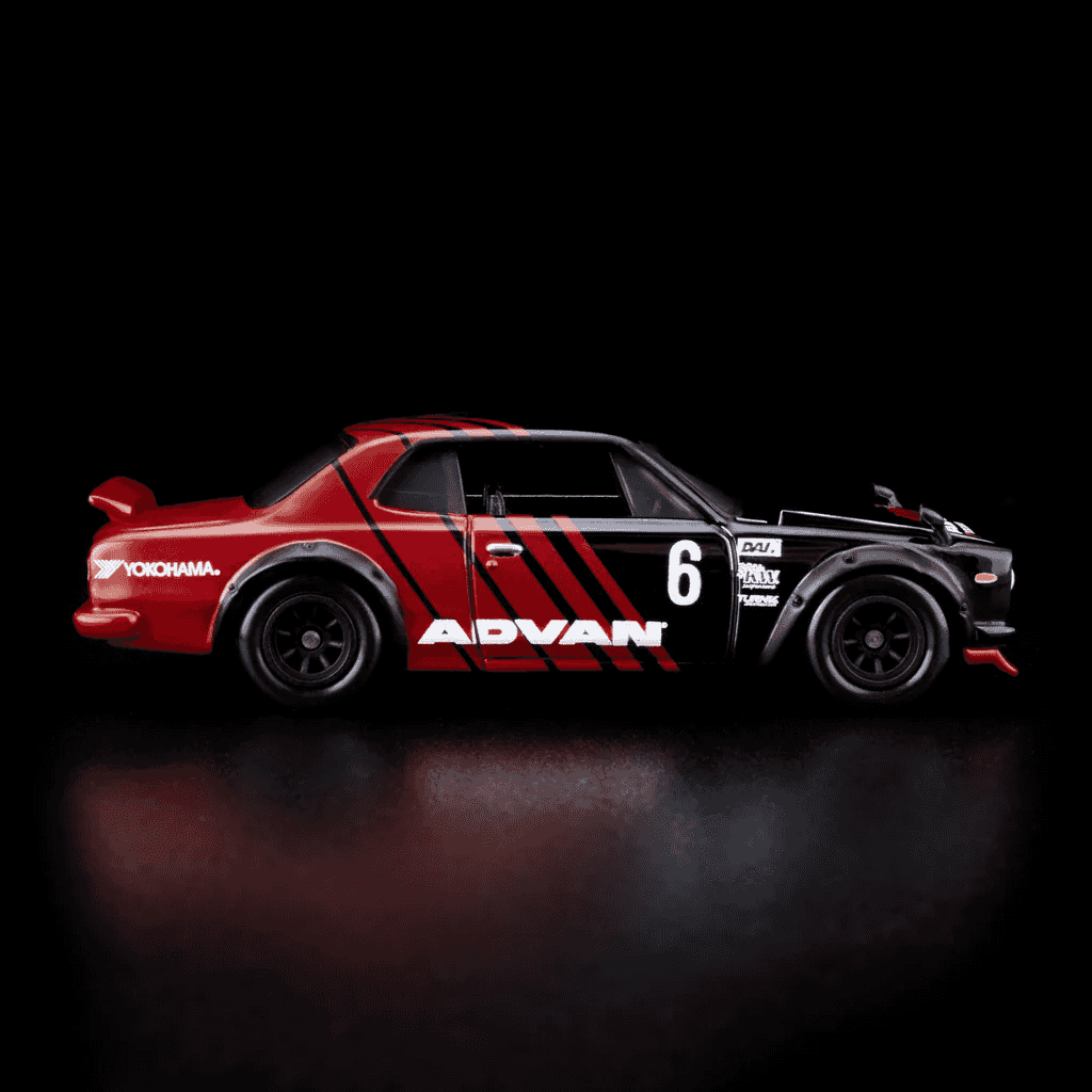 Hot Wheels RLC 1972 Skyline H/T 2000GT-R Black/Red