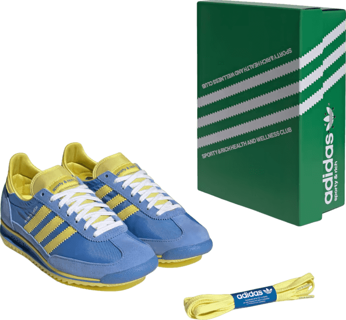 Sporty & Rich x Adidas SL72 "Real Blue/Light Yellow"