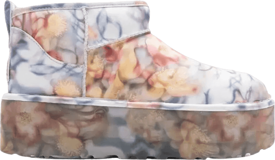 UGG Classic Ultra Mini Platform Collina Strada Light Blue/Floral (W)