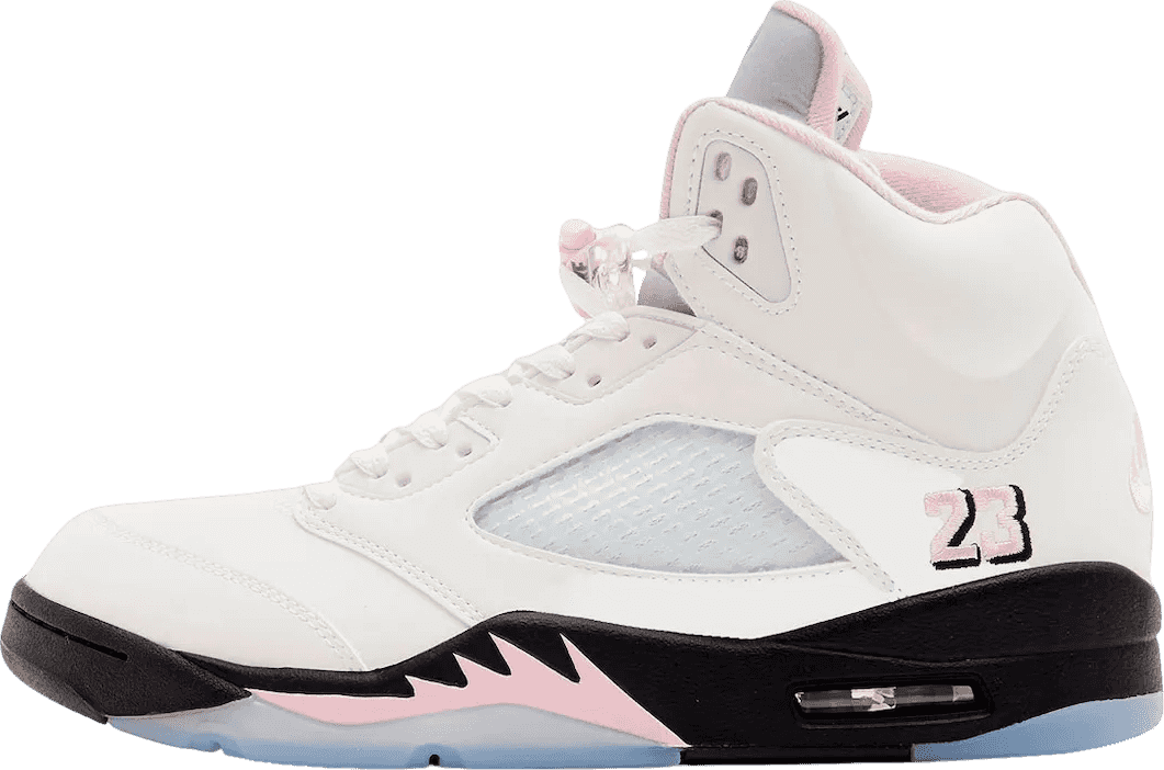 Air Jordan 5 White/Medium Soft Pink