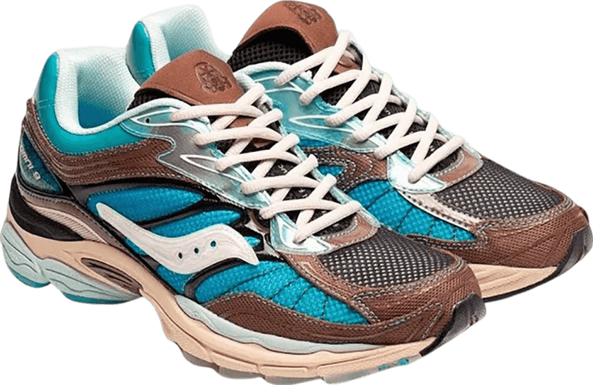 Foot Patrol x Saucony Progrid OMNI 9 Blue/Brown