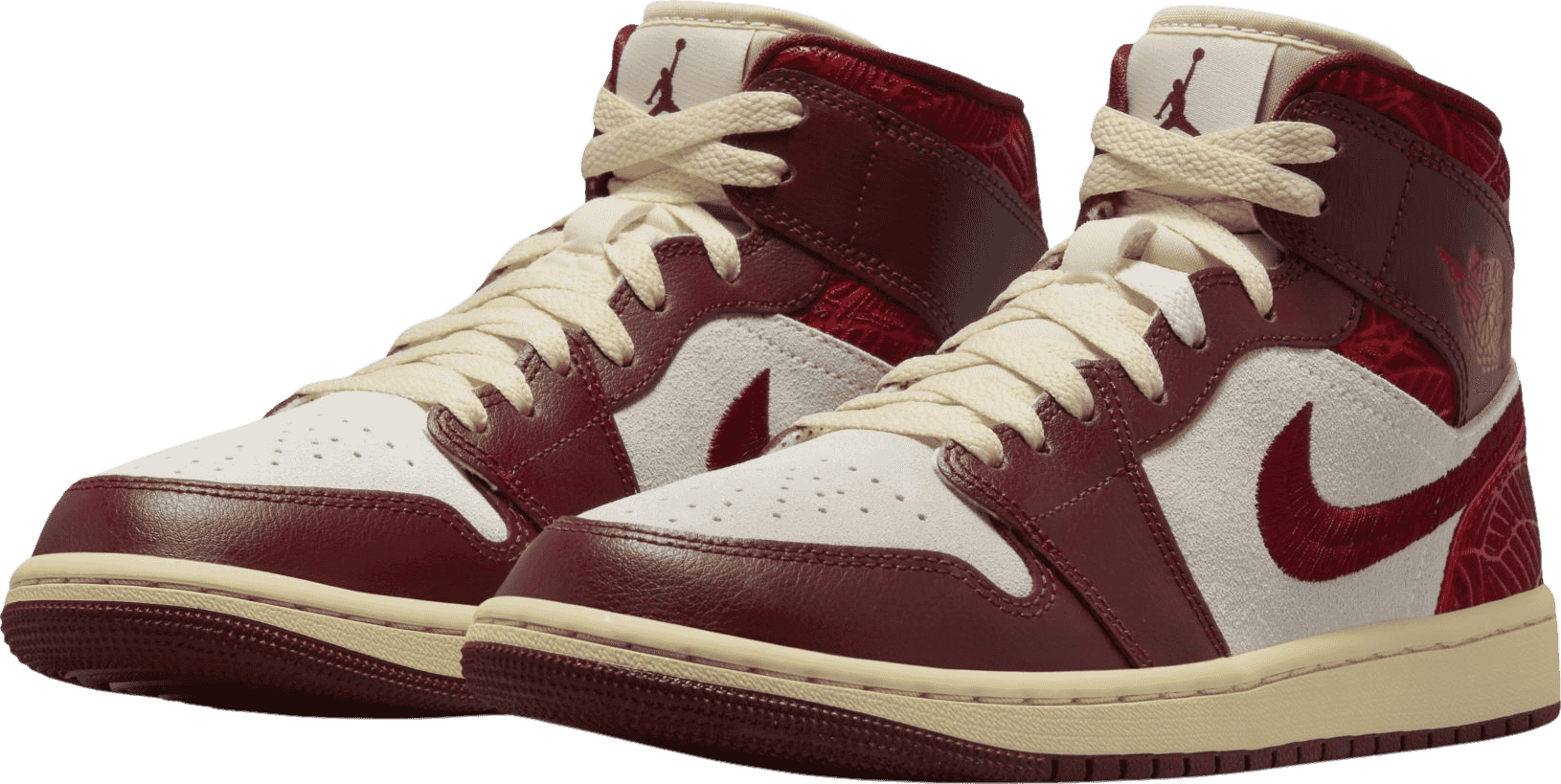 Air Jordan 1 Mid Tiki Leaf Team Red (W)