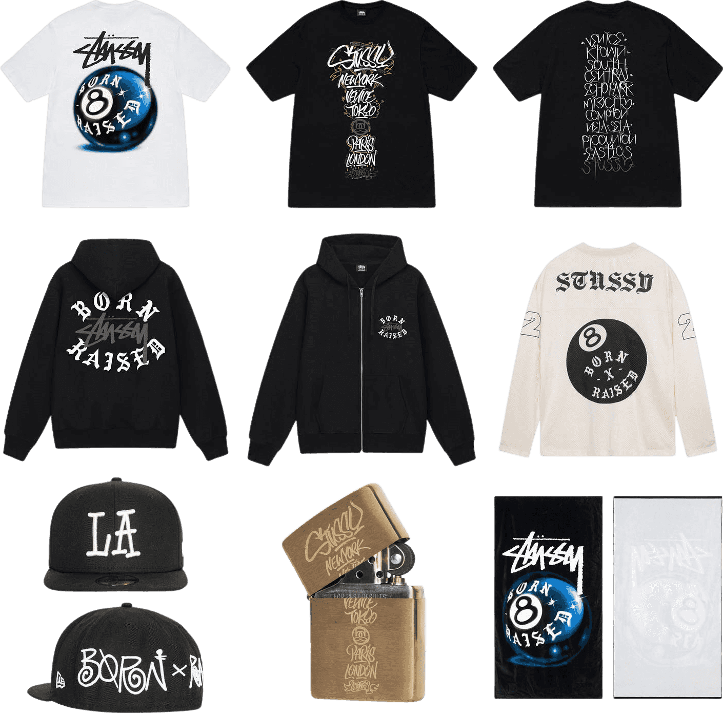 Stüssy & Born X Raised Apparel Collection