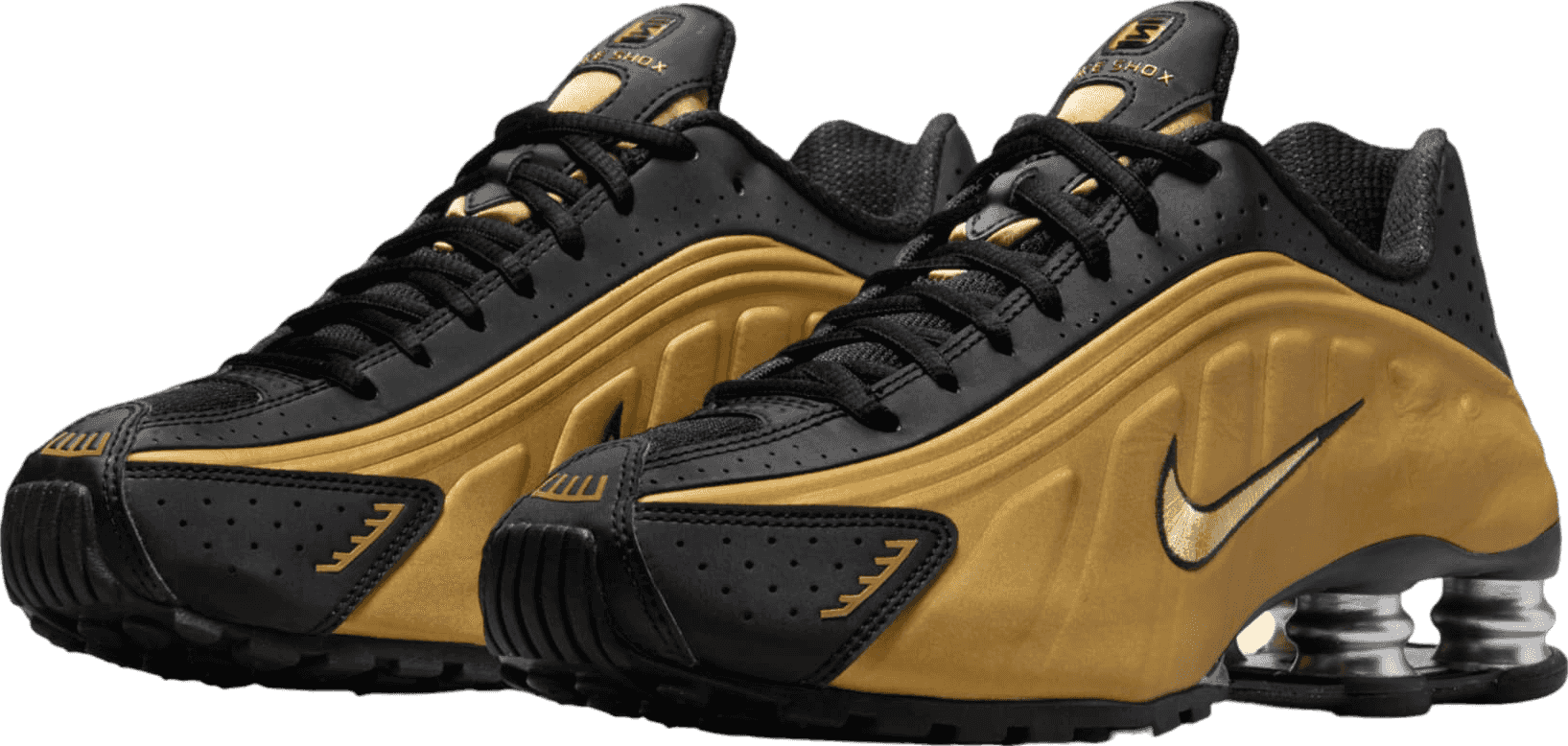 Nike Shox R4 Black Metallic Gold (W)