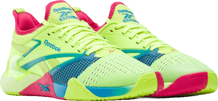 Reebok Nano Court Lime/Aqua Pink