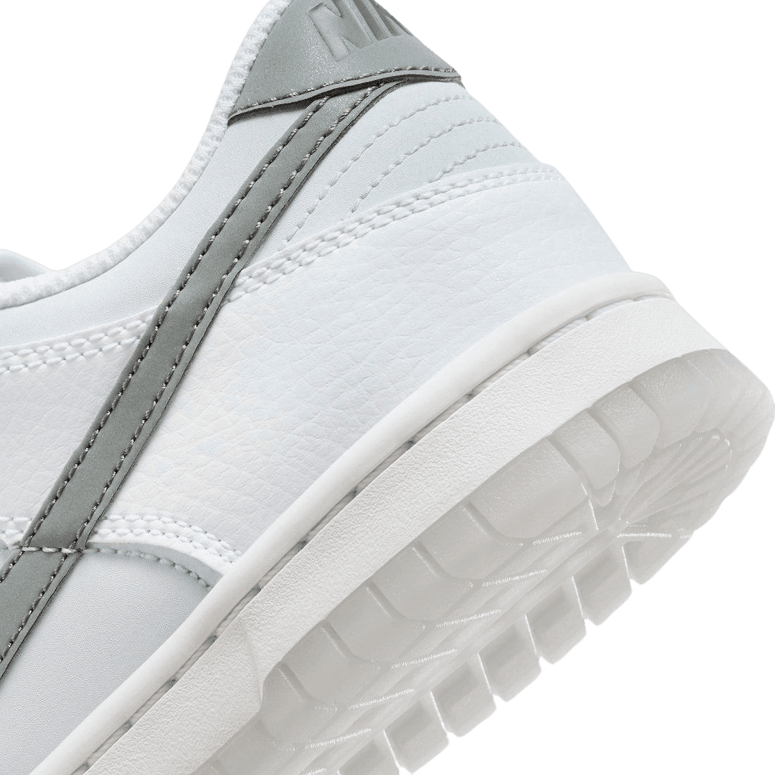 SwiftSole - Nike Dunk Low Reflective Swoosh White (GS)