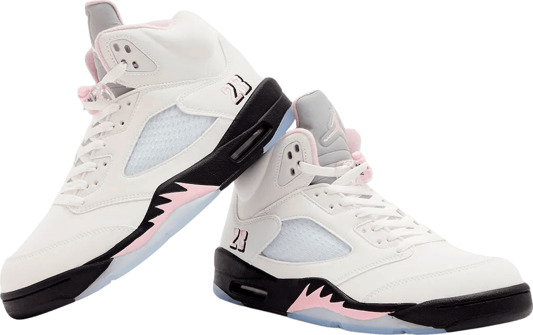 Air Jordan 5 White/Medium Soft Pink