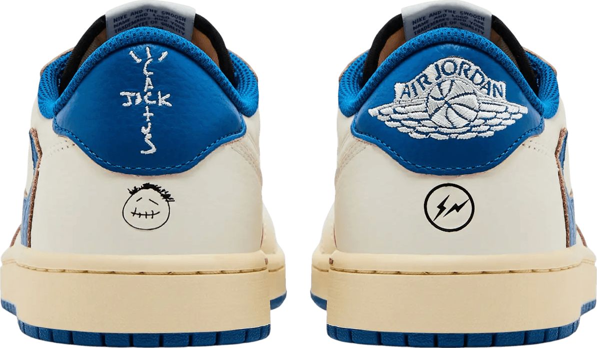 Travis Scott x Fragment x Air Jordan 1 Low Sail Military Blue