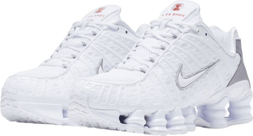 Nike Shox TL White Metallic Silver Max Orange (W)