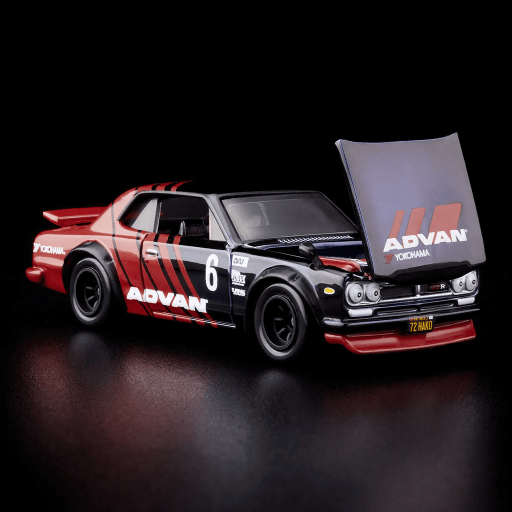 Hot Wheels RLC 1972 Skyline H/T 2000GT-R Black/Red