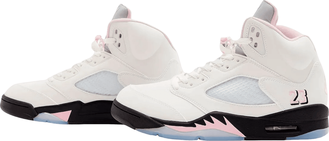 Air Jordan 5 White/Medium Soft Pink
