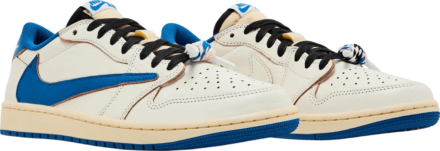 Travis Scott x Fragment x Air Jordan 1 Low Sail Military Blue