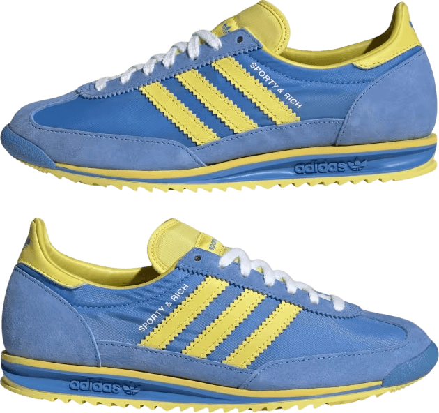 Sporty & Rich x Adidas SL72 "Real Blue/Light Yellow"