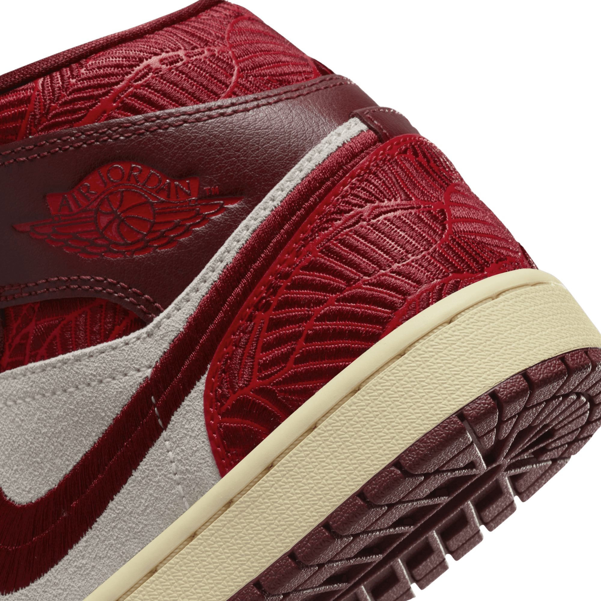 Air Jordan 1 Mid Tiki Leaf Team Red (W)