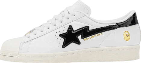 Bape x Adidas Superstar Vintage White