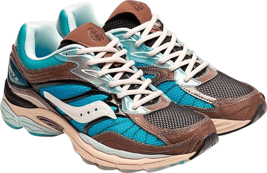 Foot Patrol x Saucony Progrid OMNI 9 Blue/Brown