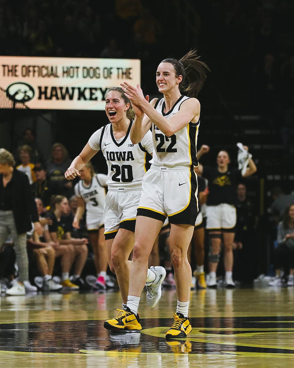 Caitlin Clark with Iowa
