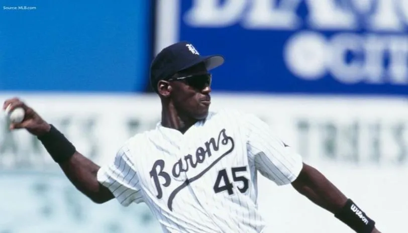 Michael Jordan with the Birmingham Barons 