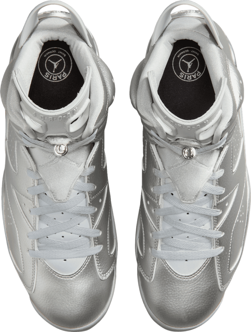 PSG x Air Jordan 6 Metallic Silver